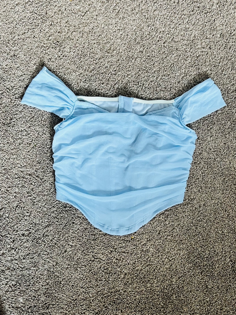 Light Blue kid’s Strapless Tie-Back Top